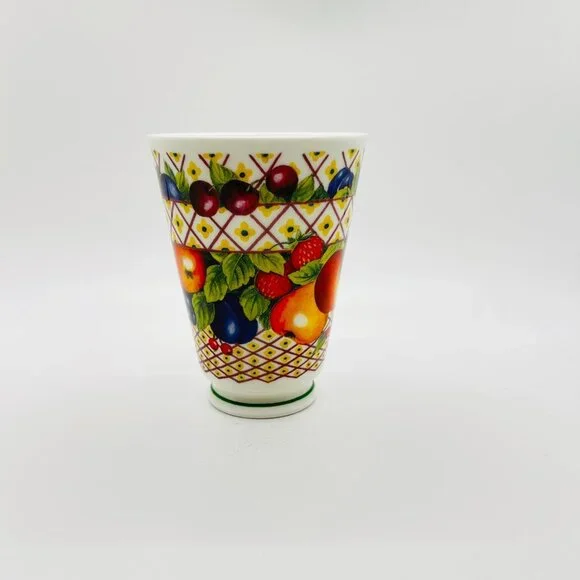 Evesham -Roy Kirkham Colorful Fruits Footed Cup - Fine Bone China - England - Picture 4 of 8